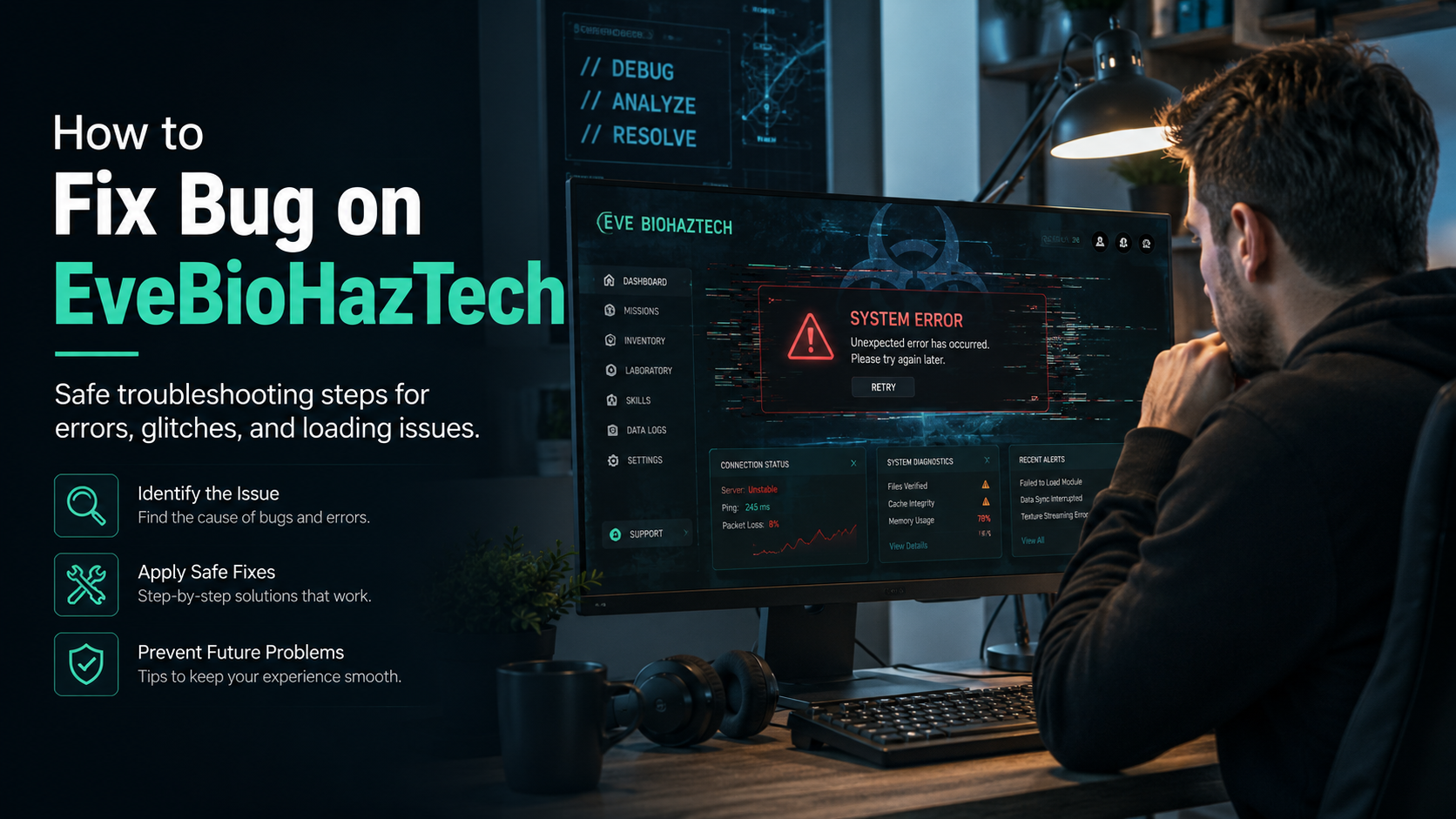 How to Fix Bug on EveBioHazTech